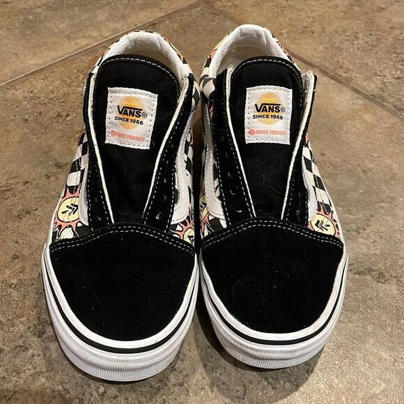 Vans Park Projects Black White Checkerboard Low Top Sneaker Shoes Unisex M6.5 W8 - Picture 7 of 14